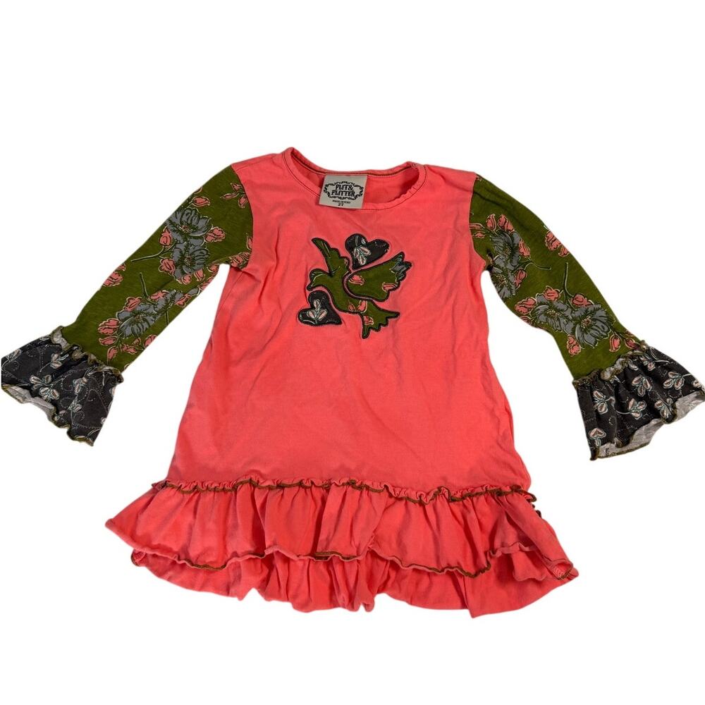 Flit & Flutter Boutique Toddler Ruffle Dress Size 2T